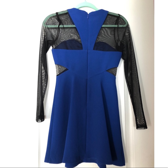 BCBGeneration Mesh Front Long Sleeve Dress - Picture 3 of 4